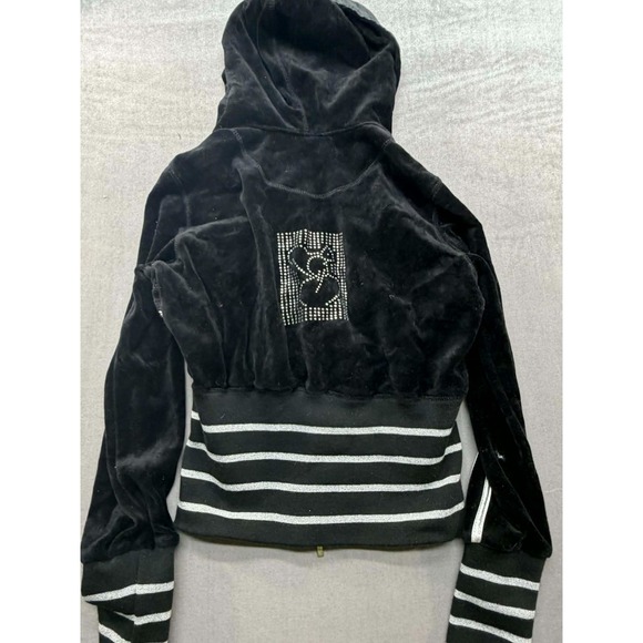 Miroa Women Black JAcket Zip Up Size Medium Algodon Cotton Squirrel Jewels - Picture 5 of 13